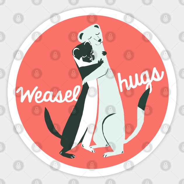weasel hugs logo 2019 Sticker by belettelepink